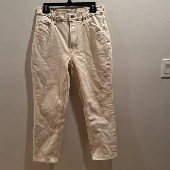 Everlane Cream Straight Leg Jeans - Picture 3 of 7